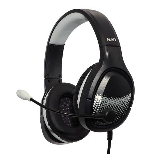 AVID AE-75 Headset with 3.5mm Connection and Adjustable Boom Microphone, Black